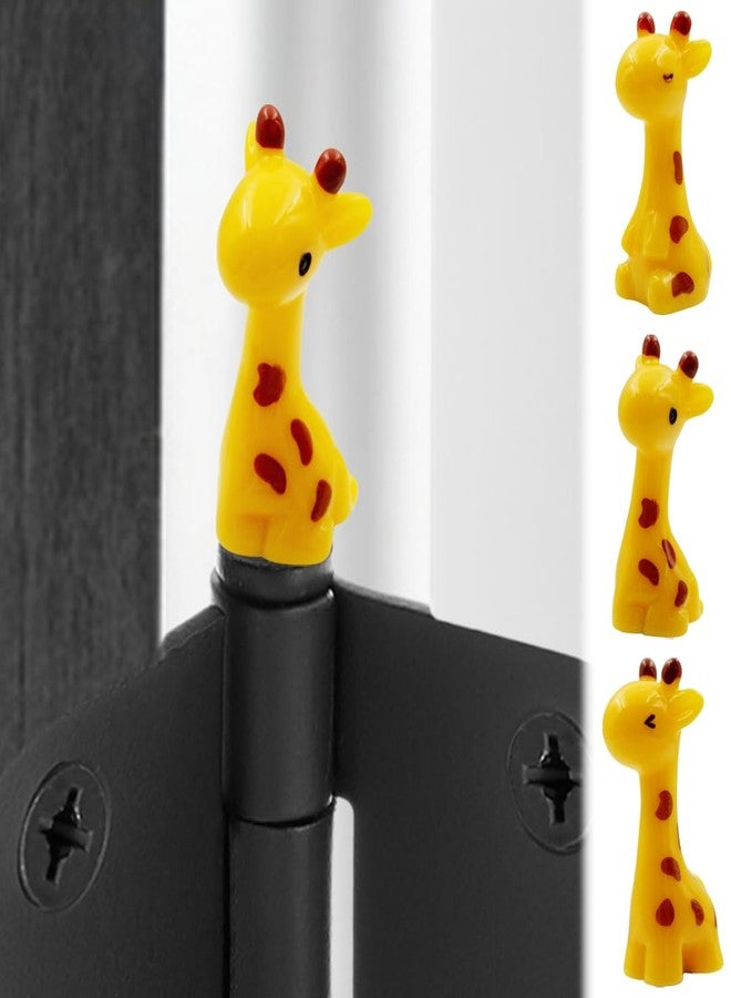 Wallertree Mini Giraffe Hinge Head Animals Set of 3 - Magnetic Hinge Head Home Decoration - Door Hinge Heads Decorative Topper Miniature - Image 1